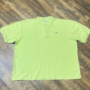 Lacoste Polo Shirt Mens 4X 9 Lime Green Short Sleeve Cotton Preppy Tennis